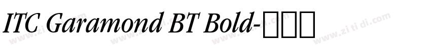 ITC Garamond BT Bold字体转换